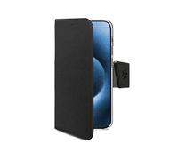 Celly Custodia a Portafoglio per iPhone 17 Pro, Cover Elegante con Funzione Stand Integrata, Chiusura Magnetica e Spazio Carte, Protezione Completa 360°, Colore Nero