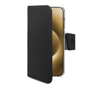 Celly Custodia a Portafoglio per iPhone 17 Pro Max, Cover Elegante con Funzione Stand Integrata, Chiusura Magnetica e Spazio Carte, Protezione Completa 360°, Colore Nero