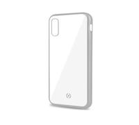 CELLY Custodia Cover Trasparente per iPhone XS MAX 6.5" Argento