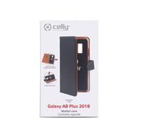 CELLY Custodia per cellulari Custodia a libro per Samsung Galaxy A8+ 6" Nero