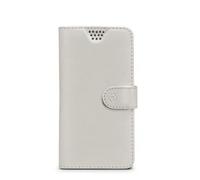 CELLY Custodia per cellulari WALLY UNICA 5" Bianco Ecopelle Antigraffio