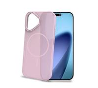 Celly Custodia per iPhone 17 Compatibile MagSafe, Cover PC con Finitura Effetto Sabbia, Protezione Antiurto e Design Elegante, Colore Rosa
