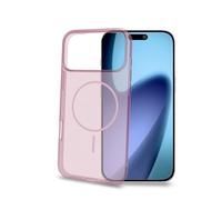 Celly Custodia per iPhone 17 Pro Max Compatibile MagSafe, Cover PC con Finitura Effetto Sabbia, Protezione Antiurto e Design Elegante, Colore Rosa