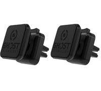 Celly Ghost Plus Supporto da Auto per Smartphone con Fissaggio Magnetico, Nero (Confezione da 2)
