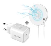 CELLY - Kit Con Alimentatore 20w + Caricabatterie Wireless Magnetico