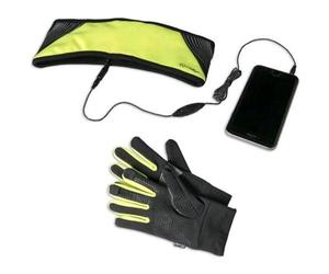 CELLY KIT SPORT GUANTI TOUCH SCREEN + FASCIA SPORTIVA CON AURICOLARI GIALLO/NERO