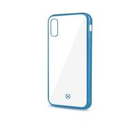 CELLY Laser Matt Custodia per Apple iPhone XS Max, Trasparente/Blu