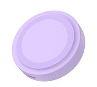 Celly, PowerBank Circle compatibile con tecnologia Magsafe con Capacità da 3000mAh, con USB-C e Ring Magnetico Incluso, Compatibile con Smartphone, Ricarica Rapida, Colore Violetto
