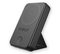 Celly MAGPBW10000BK Power Bank da 10000 mAh, caricabatterie wireless, nero