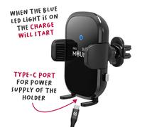 Celly MOUNTCHARGE15 Supporto attivo Telefono cellulare/smartphone Nero