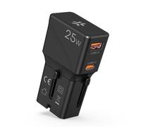Celly MULTIPLUGSL25W - Caricabatteria da viaggio, compatibile in oltre 150 paesi