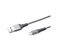 Celly Nylon Cavo USB2.0 to MicroUSB 1m Silver