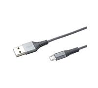 Celly Nylon Cavo USB2.0 to MicroUSB 1m Silver