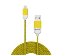 Celly Pantone Cavo Lightning 1.5m, Cavo USB-A a Micro USB per Ricarica Rapida e Sincronizzazione, Compatibile con iPhone e iPad, Ultra-Sottile e Colorato, Giallo