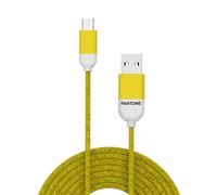 Celly Pantone MicroUSB Cable 1.5mt, Cavo USB Micro per Ricarica Rapida e Trasferimento Dati, Compatibile con Smartphone e Tablet, Potenza 2.1A, Giallo