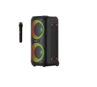 Celly Altoparlante Bluetooth Portatile PARTYSPEAKERWLM 40W con microfono wireless e luci LED Nero