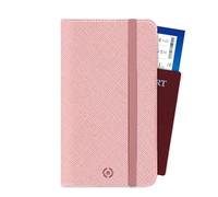 Celly PASSPORTVBP, Porta Passaporto Da Viaggio, Accessorio da Viaggio Utili con Chiusura Magnetica e Tasche Per Documenti, Carte, Contanti e Smartphone, in Similpelle Rosa
