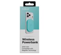Celly PowerBank Wireless per Magsafe iPhone 3000mAh turchese, nuovo