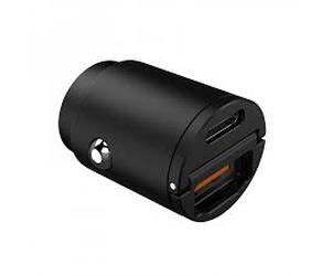 Celly ProPower CC MINI - Caricabatteria Auto USB-C PD 30W + USB-A 2.4A, 30 Watt - Nero