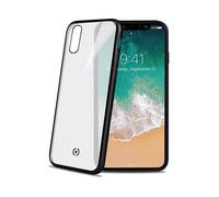 CELLY Protettiva LASERMATT900BK Custodia per Apple iPhone X, Nero/Trasparente