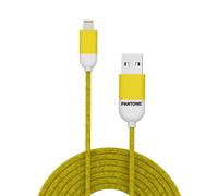 Celly Pantone Cavo Lightning 1.5m, Cavo USB-A a Micro USB per Ricarica Rapida e Sincronizzazione, Compatibile con iPhone e iPad, Ultra-Sottile e Colorato, Giallo