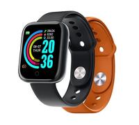 Celly Smartband Trainer 2 Cinturini Inclusi Nero e Aranzione Smartwatch Garanzia