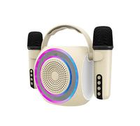 Celly, Speaker Wireless con Due Microfoni e Luci RGB, Microfono Bluetooth con Conessione Fino a 10 Metri, Uscita da 5W per un Suono Chiaro e Potente,per Cantare e Riprodurre Musica allo Stesso Tempo