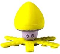 Celly Squiddy - Altoparlante Bluetooth impermeabile, altoparlante wireless con 6 mini tentacoli e ventose, con presa sicura per doccia, piscina bagno e altro ancora. Giallo