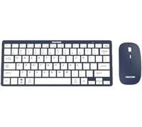 Celly, Tastiera con Mouse Linea Pantone, Tastiera e Mouse Wireless, Tastiera con Comandi Multimediali e Design Sottile, Mouse con Silent Click e Dongle Integrato, Installazione Immediata, Deep Ocean