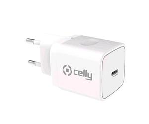 CELLY TC 1 CARICABATTERIE DA RETE POWER DELIVERY WALL USB-C 30W WHITE