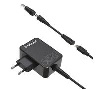 Celly TC USB-C 65W + ADAPTERS TCTIPS65WBK