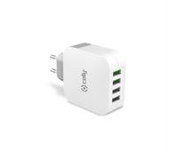 Celly TURBO WALL CHARGER 4USB 4.8A/22.5W TC4USBTURBO