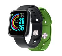 CELLY - TRAINERBEATGN - FIT TRACKER CON DOPPIO CINTURINO, Display LCD Transflettivo 1,44 - , memoria 15GB, Bluetooth 5.0 - Nero