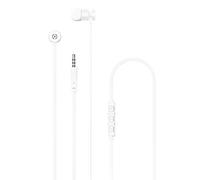 Celly Up1000 - Cuffie con cavo anti-groviglio, jack da 3,5 mm, con microfono, pulsante di risposta delle chiamate e controllo del volume, colore: argento