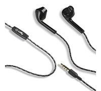Celly Up100BK Auricolari Stereo Universali Ultraleggeri con Capsule a Goccia,Cavo Tondo, Nero