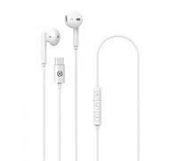Celly UP1100TYPECWH cuffia e auricolare Cuffie Cablato In-ear Musica e Chiamate USB tipo-C Bianco