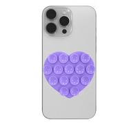 Celly, Ventosa a Forma di Cuore Per Telefono con Ventose in Silicone, Supporto Portacellulare Versatile, Colore Viola, 7,5 x 6 cm
