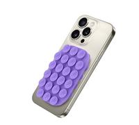 Celly, Ventosa Rettangolare Per Telefono Con 22 Ventose in Silicone, Supporto Portacellulare Versatile, Colore Viola, 9 x 6 cm