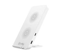 Celly WLFASTSTANDWH, Supporto e Caricatore Wireless per Smartphone e Tablet, Ric