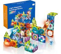CELMAN Costruzioni Magnetiche - Set di Percorso per Biglie, Magnetic Tiles, Tessere e Tracciati Magnetici per Bambini di 3, 4, 5, 10 Anni e Più, Montessori Kit Giochi di Logica