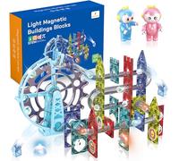 CELMAN Costruzioni Magnetiche - Set di Percorso per Biglie, Magnetic Tiles, Tessere e Tracciati Magnetici per Bambini di 3, 4, 5, 10 Anni e Più, Montessori Kit Giochi di Logica