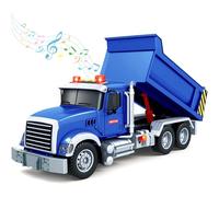 CELMAN Giocattolo ribaltabile per camion con suono e luce, grande camion 1:16, camion ribaltabile con portellone posteriore, veicolo giocattolo per ragazzi 3 4 5 6 7 8 anni