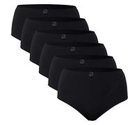 Celodoro Slip da donna in microfibra, confezione da 6, Nero , Large