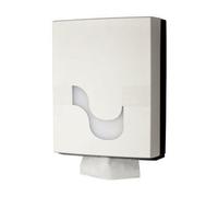 CELTEX - Megamini Dispenser per asciugamano, dispenser in ABS compatibile con asciugamano piegato V-C-Z-W, formato 1 confezione-colore bianco