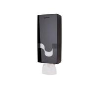 CELTEX -Megamini Dispenser per carta igienica interfogliata, dispenser in ABS lucido, formato 1 confezione-colore nero