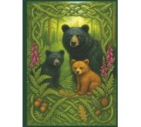 Celtic Bear Journal - 8.5" x 11" (120 Lined Pages) - Mother and Cubs Edition!: Enchanted Rustic Woodland Animal Creative Notebook, Diary for ... and Mushrooms. Great Gift for Nature Lovers!