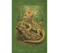 Celtic Bearded Dragon Journal - 6″ × 9″ (180 Lined Pages): Reptile Beardie Notebook with Lizard Hornworm Cricket Treat Decorations, Manifestation & Gratitude Diary, Dream or Shadow Work