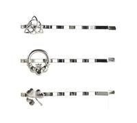 Celtic Claddagh, il trifoglio e la Trinità nodo Bobby forcine per donne ragazze accessori per capelli, set di 3, 5,1 cm