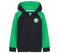 Celtic FC - Pantaloni della tuta o felpa con cappuccio per ragazzi - Felpa con cappuccio con zip per adolescenti e ragazzi da jogging 7-14 anni, regali celtici per ragazzi, Felpa Nero/Verde, 13-14
