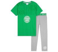Celtic FC - Set pigiama per bambini e adolescenti, comodo abbigliamento da casa 5-14 anni, regalo di calcio per ragazzi, Verde/grigio., 13-14 Years